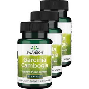 Swanson | Garcinia Cambogia | 60 Capsules | 3 stuks | 3 x 80 Capsules