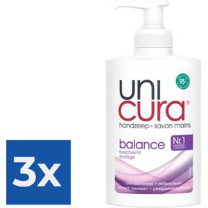 Unicura Vloeibare Handzeep Anti Bacterieel Balans 250ml - Voordeelverpakking 3 stuks