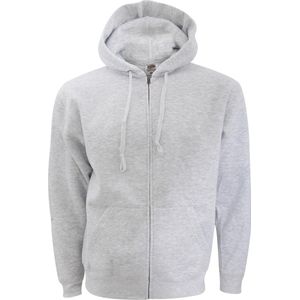 Fruit Of The Loom Heren Met Ritssluiting Sweatshirt Met Capuchon / Hoodie (Heather Grijs)