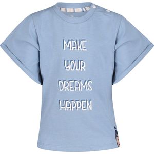 4PRESIDENT T-shirt meisjes - Faded Denim - Maat 74 - Meiden shirt