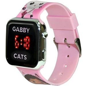 Accutime - LED Watch Gabby's Dollhouse - Kinderhorloge Met LED Display Voor Datum en Tijd - Roze