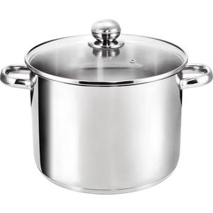 XXL Inductie Kookpot Grandis, Ø 24 cm, Hoogte 20 cm, 9 Liter, Roestvrij staal