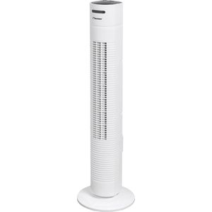 Bestron Torenventilator met aftstandsbediening, Ventilator met 3 snelheidsstanden & 75° graden draaifunctie, incl. Timer, hoogte: 78 cm, 35W, AFT770WRC, kleur: wit