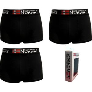 Boxershorts Geographical Norway - Trunks - 3Pack - Maat L - Zwart