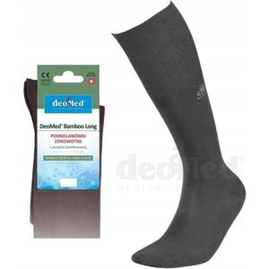 DeoMed Bamboo Long Kousen - Grijs - Maat 39-42