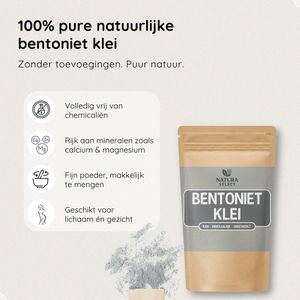 Bentoniet Klei 100g – Cosmetic Grade – 100% Natuurlijk & Zuiver – Detox gezichtsmasker & DIY beauty - Zuiverende klei voor huid & haar