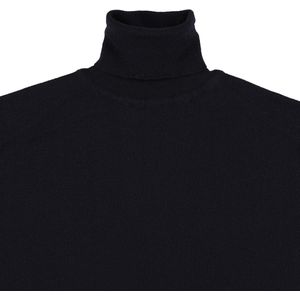 Osborne Knitwear Trui met rolkraag - Merino wol - Navy - S