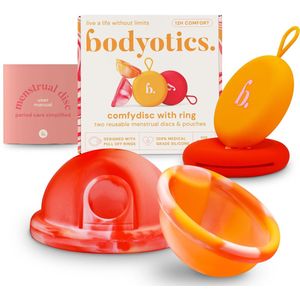 bodyotics - Deluxe Soft - Menstruatie Discs - Oranje en Roze