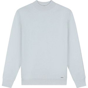Malelions - Knitted Mockneck Sweater - Ocean Grey - Trui