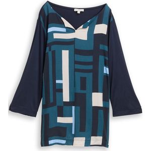 Tom Tailor Plus size - shirt met lange mouwen in een mix van materialen