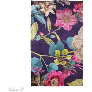Imbarro home & fashion levendig, kleurrijk en uitbundige bloemen print plaid in de kleur paars 130 x 150 cm