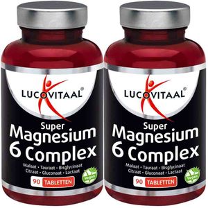 2x Lucovitaal Magnesium Super 6 Complex 90 tabletten