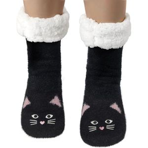 Twee paar warme, antislip wintersokken voor dames, pantoffels voor meisjes, dikke en zachte sokken, warme sokken met antislipkussentjes, een geweldig cadeau voor haar.