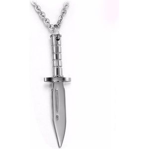 Heren hanger Edelstaal Dagger Silver