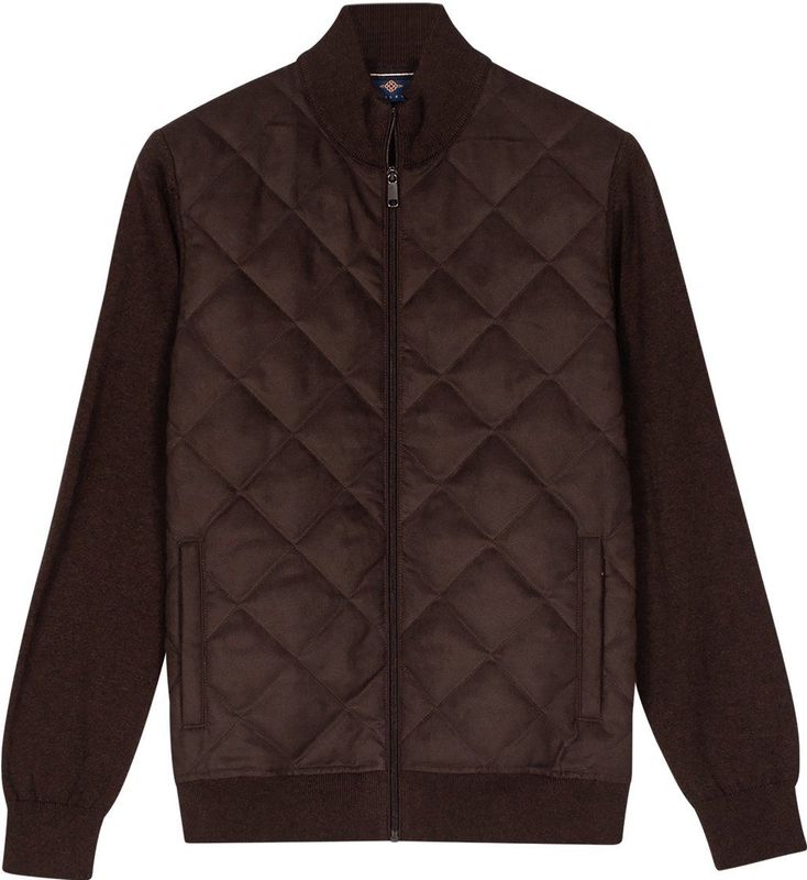 Baileys - 522096 - Vest - Donkerbruin - Lange Mouw - Regular Fit - Padded & Quilted