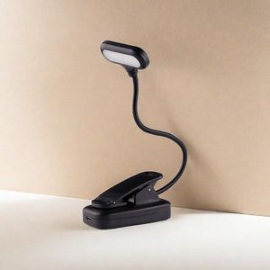 LED Book Light met USB oplader - verstelbare zwanenhals - oogbescherming - zwart