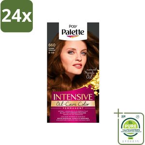 Poly Palette - Haarverf - Goud Bruin 660 - 115ml - Voordeelverpakking - 24 stuks - Haarverf - Goudbruin