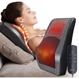 DiverseGoods Massageapparaat, nekmassageapparaat met warmte, shiatsu massageapparaat, rugmassageapparaat met 3D-massagekoppen, spierpijnverlichting voor nek, rug, schouder, cadeau