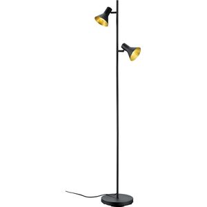 REALITY Leuchten FL Magno - Vloerlamp - 2 lichts - L 1440 mm - zwart