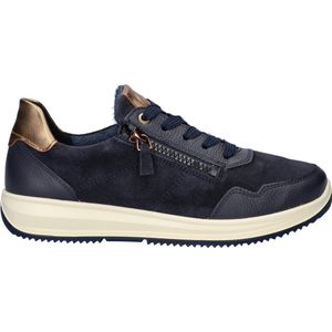 ARA - Sneakers Laag - Zwart - Uitneembare Zool - Snoersluiting - Glad Leer