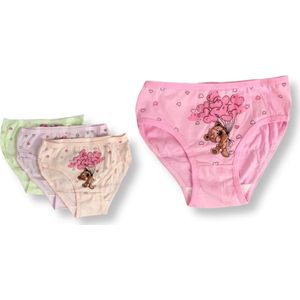 Meisjesslips in zachte kleuren - 4-Pack - Beertje met hartbalonnen - 3/4 Jaar