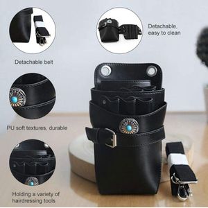 Allecto plus - Multifunctionele Haarschaar Organisatorriem voor Kappersgereedschap en Make-upborstels (Zwart)