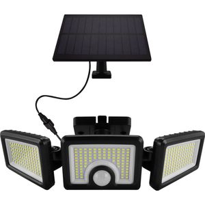 SALEM - LED SoLAR Tuinverlichting - Wandlamp met Sensor - Zonne-energie - Bewegingssensor - 5W - ZWART