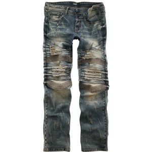 Rock Rebel by EMP Blauwe bikerjeans met individuele wassing - Heren - W30L32