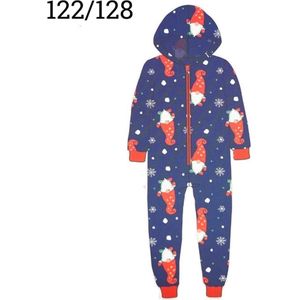 Kerst Onesie | Fleece | NAVY | maat 122/128