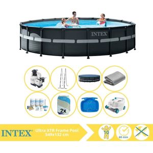 Intex Ultra XTR Frame Zwembad - Opzetzwembad - 549x132 cm - Inclusief Onderhoudspakket, Filterzand, Luxe Zwembad Stofzuiger en Voetenbad