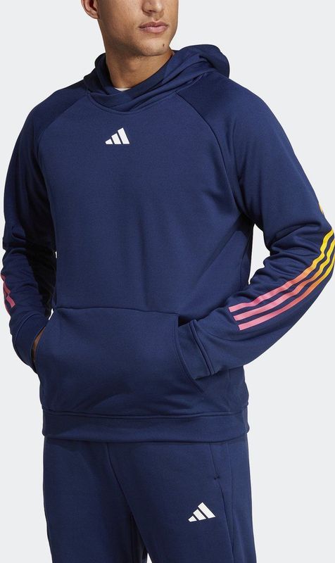 adidas - Performance Train Icons 3-Stripes - Training Hoodie - Blauw