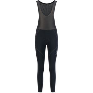 Rogelli Liona Fietsbroek met Bretels - Lange Fietsbroek - Dames Wielrenbroek - Met zeem - Zwart - Maat 2XL