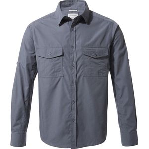 Craghoppers - UV Overhemd voor heren - Longsleeve - Kiwi - Blauwgrijs - maat 4XL