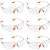 KURTZY - Veiligheidsbril - Helder - Krasbestendig - 6 Stuks
