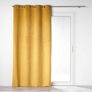 Verduisteringsgordijn voor woonkamer met oogjes, velours, 135 x 260 cm