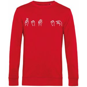 7431 - Sweater - Gebarentaal; Rot op-Red-M