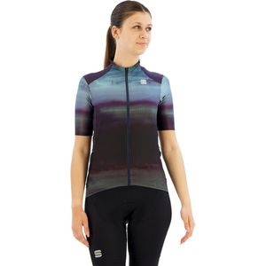 Sportful Flow Supergiara Korte Mouw Wielertrui Blauw S Vrouw