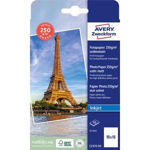 AVERY Zweckform inkjet fotopapier PREMIUM, 10 x 15 cm, wit