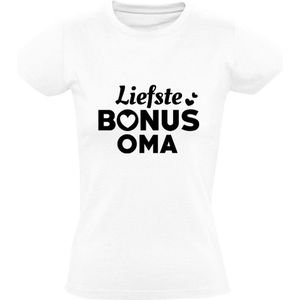 Liefste bonus oma Dames T-shirt | Moederdag | oma | moeder | Wit