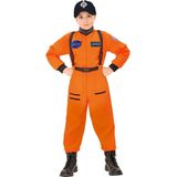 Widmann - Science Fiction & Space Kostuum - Amerikaanse Astronaut Oranje Kind Kostuum Jongen - Oranje - Maat 128 - Carnavalskleding - Verkleedkleding