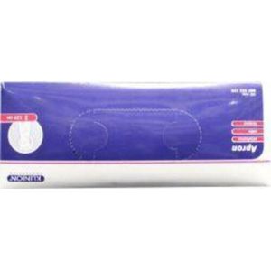 Klinion Plastic Schort 125 cm Emboss 100 stuks - Latexvrij - Wit- Dispencerdoos!