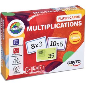 Cayro - Flash Cards: Multiplications - Rekenspel - 1-8 Spelers - Geschikt vanaf 6 Jaar