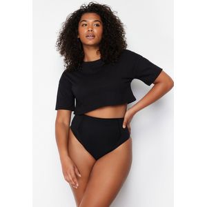 Trendyol TBBSS24CM00004 Volwassenen Vrouwen - Zwart - 2XL