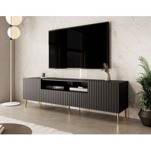 Meubella - TV-Meubel King - Mat zwart - 180 cm