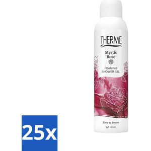 25 x Therme - Shower Foaming ml Mystic Rose - Product - Verzorgend - Verfrissend - 200ml - Wellness - Vegan - Huidverzorging