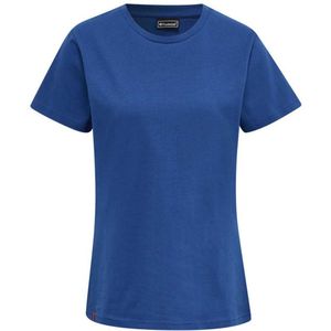 Hummel - hmlRED HEAVY T-SHIRT S/S WOMAN - T-shirt - Blauw - Katoenen Jersey