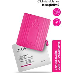 Ph Lab - Light Up Skin Brightening Cleansing Bar, Reinigingszeep met Krachtige Ingrediënten: Glycolzuur, Kurkuma, Moerbeiextract en Salicylzuur, Skin Anti- Blemish Effectieve Zeep, Tegen Donkere Vlekken, Grove Poriën - 1 stuk van 50g