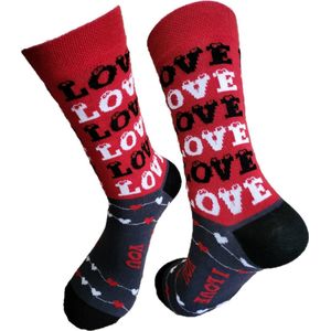 Verjaardag cadeau - Grappige sokken - I Love You sokken - Leuke sokken - Vrolijke sokken – Valentijn Cadeau - Luckyday Socks - Cadeau sokken - Socks waar je Happy van wordt – Maat 37-42