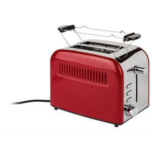 SILVERCREST® Broodrooster Rood - 6 standen - Ontdooien en opwarmen - 920 W