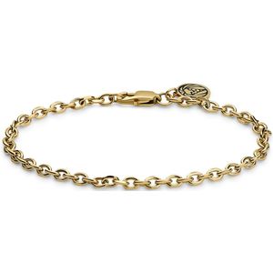Lucleon - Heren - Roestvrij Staal Schakelarmband - Goudkleurig